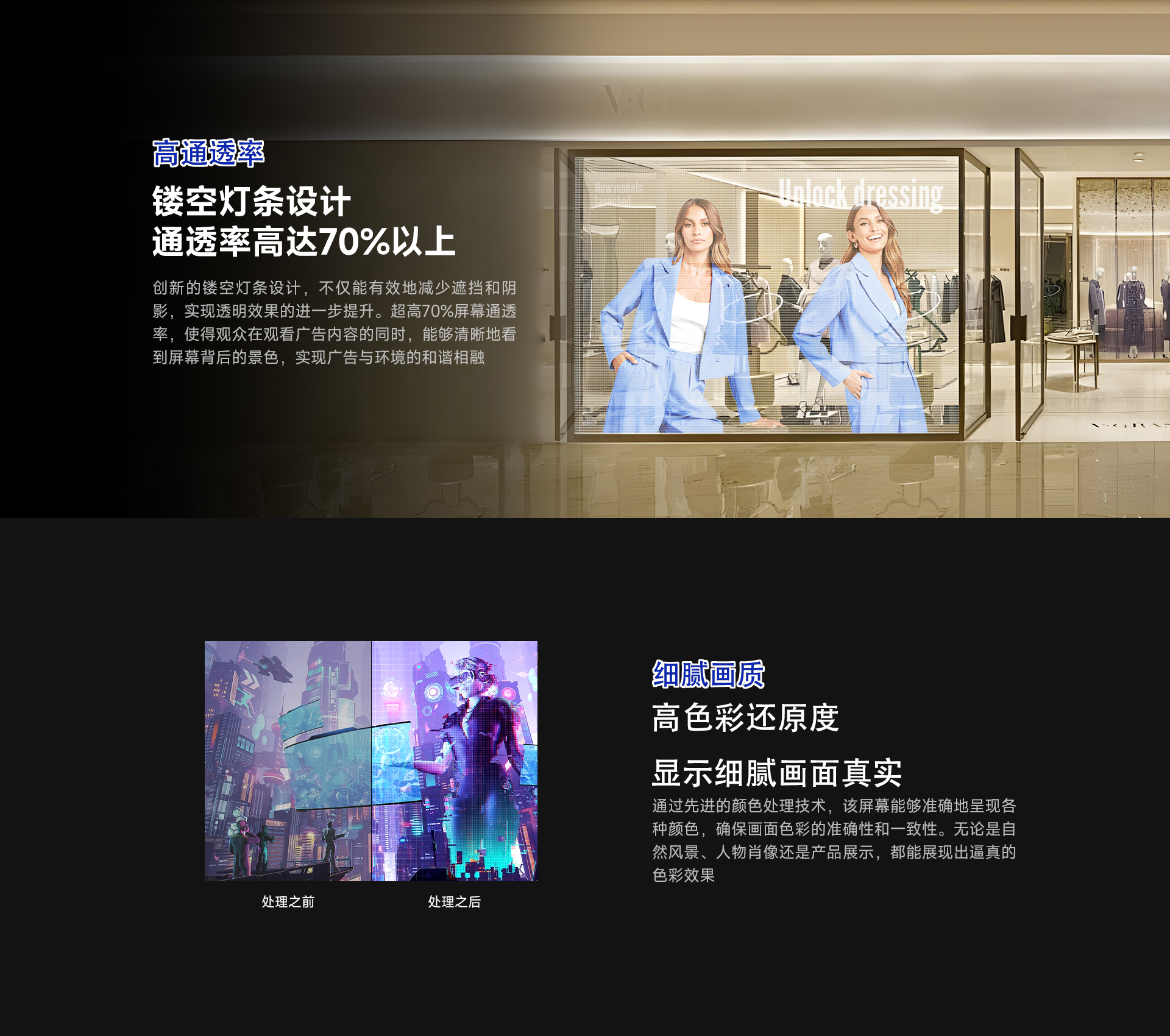 戶(hù)外透明顯示屏詳情